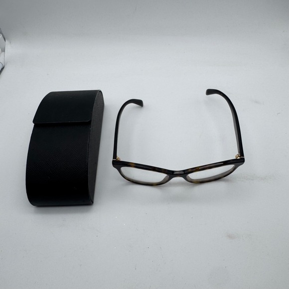 Prada VPR 12T Tortoise Shell Eyeglasses 51-17-140 Designer Frames Italy